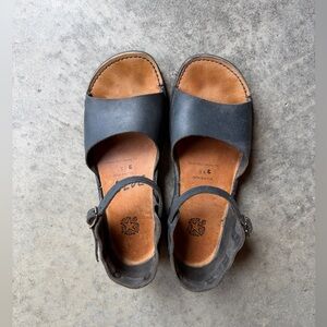 New Mexican Navy Leather Sandals from Aurora Shoe Company